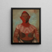Iowy, een van de belangrijkste krijgers van de Black Hawks - George Catlin — ingelijst kunstwerk aan de muur