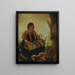 Vrouw van Jahksgaw met haar kind in een wieg - George Catlin — ingelijst kunstwerk aan de muur
