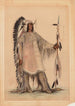Mah-To-Toh-Pa, de Mandan-hoofdman - George Catlin — weergave van het kunstwerk