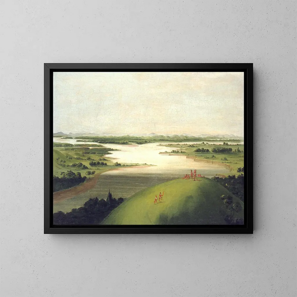 Bouch du fleuve Platte, 900 mijl boven Saint-Louis - George Catlin — ingelijst kunstwerk aan de muur