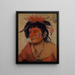 Pah-shee-nu-shaw een krijger - George Catlin — ingelijst kunstwerk aan de muur