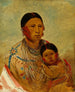 Ru-Ton-Ye-Wee-Ma, de pauwenvrouw van White Cloud - George Catlin — weergave van het kunstwerk