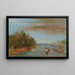 van een Schilderij van een Sac en Fox die varen in kano's - George Catlin — ingelijst kunstwerk aan de muur