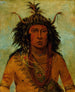 Say-Say-Gon Hail Storm Chef de guerre - George Catlin — weergave van het kunstwerk