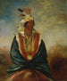 Tel-Maz-H-Za, een onderscheidende krijger - George Catlin — weergave van het kunstwerk