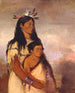 Tnkahthye Thunderer a boy and Wunpntomee White Weasel a girl - George Catlin — artwork view