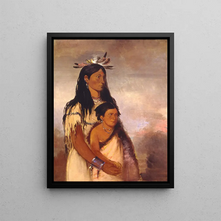 George Catlin - Tnkahthye Thunderer a Boy and Wunpntomee White Weasel a Girl.webp