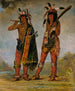 Twee jonge mannen - George Catlin — weergave van het kunstwerk