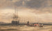 Soldiers transported in a boat towards an Indiaman at Northfleet - George Chambers — artwork view