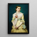Portrait of a Young Girl - George Chickering Munzig — framed artwork on a wall