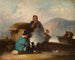 Chinese scène van vrouwen die thee bereiden - George Chinnery — weergave van het kunstwerk
