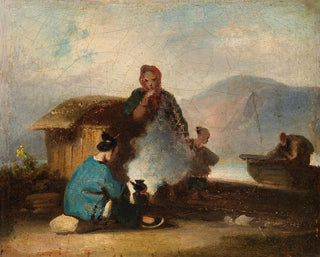 George Chinnery - Chinese Scene Women Making Tea.webp