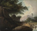 Landschapschilderij van India met tempel - George Chinnery — weergave van het kunstwerk