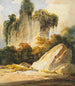 Rochers et maçonnerie envahie par la végétation au Bengale - George Chinnery — artwork view