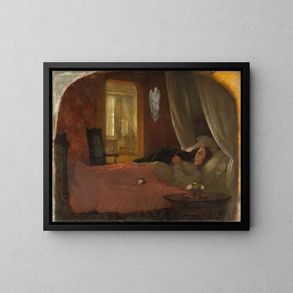 Het Laatste Slaap - George Cochran Lambdin — ingelijst kunstwerk aan de muur