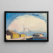 Zeilboot, houten zeiljacht en kades - George Copeland Ault — ingelijst kunstwerk aan de muur