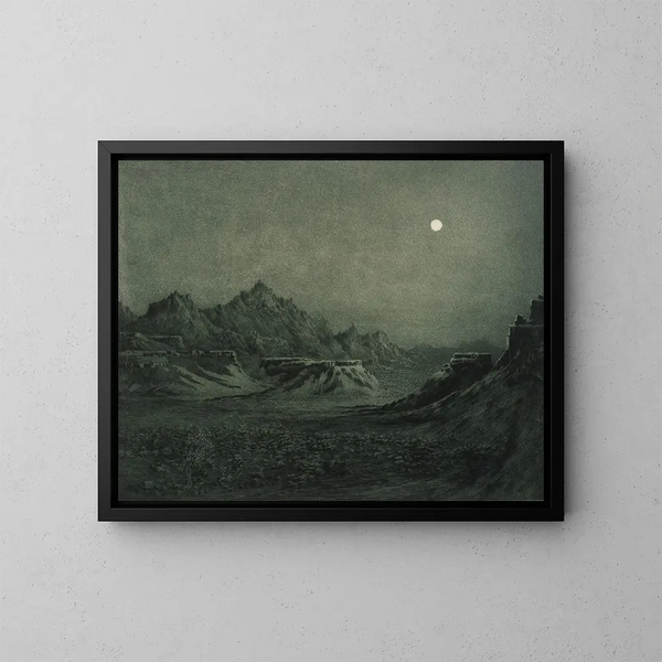 Nacht in Arizona - George Elbert Burr — ingelijst kunstwerk aan de muur