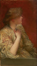 Studie van Portret Verhalen bij het Haardvuur - George Frederic Watts — weergave van het kunstwerk
