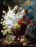 Natuurschildering met bloemen - George Frederik Ziesel — weergave van het kunstwerk