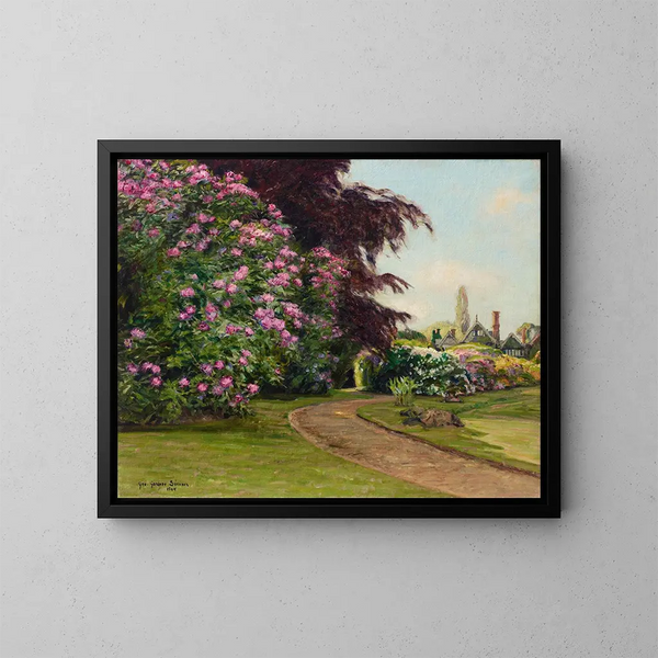 Engelse tuin - George Gardner Symons — ingelijst kunstwerk aan de muur