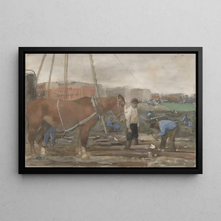 George Hendrik Breitner - Bouwterrein OudWest te Amsterdam.webp