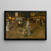 Evening on Dam Square in Amsterdam - George Hendrik Breitner — framed artwork on a wall