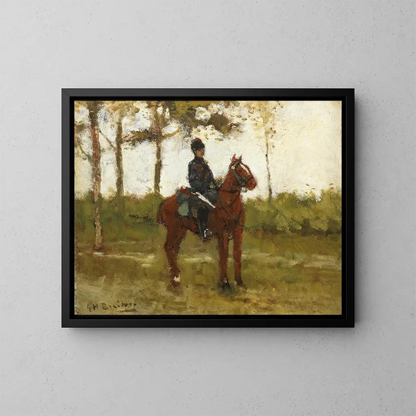 Huzar - George Hendrik Breitner — ingelijst kunstwerk aan de muur