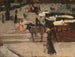 Tramways à chevaux et figures sur une place - George Hendrik Breitner — weergave van het kunstwerk