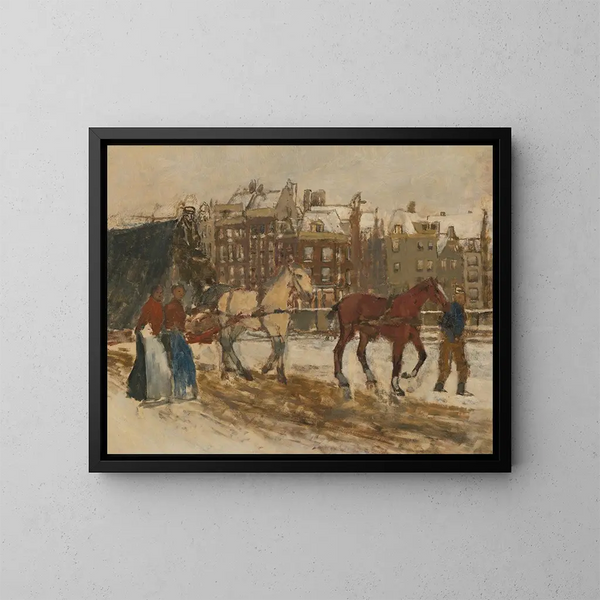 Rokin - George Hendrik Breitner — ingelijst kunstwerk aan de muur