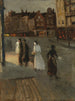 La Paleisstraat près de la Spuistraat Amsterdam la nuit - George Hendrik Breitner — artwork view