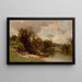 Parting at the Fishing - George Henry Smillie — framed artwork on a wall
