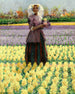 Woman in a Hyacinth Field - George Hitchcock — artwork view