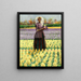 Woman in a Hyacinth Field - George Hitchcock — framed artwork on a wall
