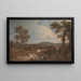 Landschap met figuren op de voorgrond - George Howland Beaumont — ingelijst kunstwerk aan de muur