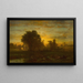 Sunset Farm Painting - George Inness — framed artwork on a wall