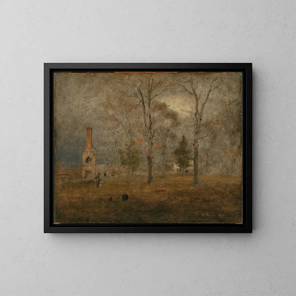 Grijze dag in Goochland - George Inness — ingelijst kunstwerk aan de muur