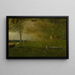 Landscape with Cattle in the Storm - George Inness — framed artwork on a wall