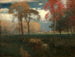 Zonnige Herfstdag - George Inness — weergave van het kunstwerk