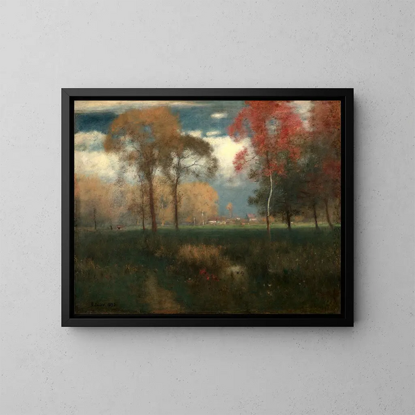 Zonnige Herfstdag - George Inness — ingelijst kunstwerk aan de muur
