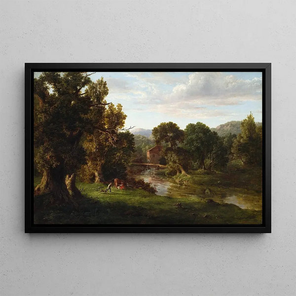 Le vieux moulin - George Inness — ingelijst kunstwerk aan de muur