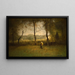 Wood Gatherers on an Autumn Afternoon - George Inness — framed artwork on a wall