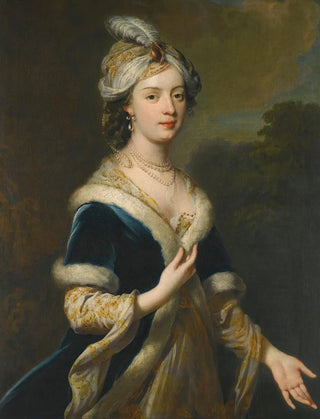 George Knapton - Portrait Of Lady Elizabeth Howard 17011739 Eldest Daughter Of Charles Howard 3rd Earl Of Carlisle In Turkish Costume.webp