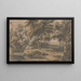 Landschapschilderij met bosrijke omgeving - George Lambert — ingelijst kunstwerk aan de muur