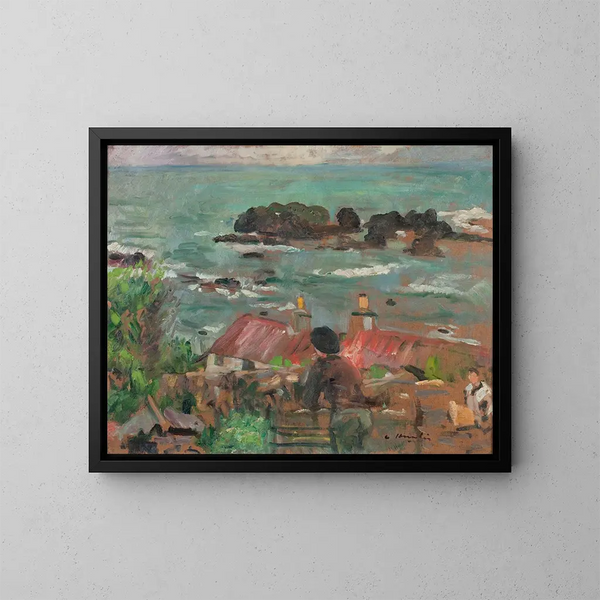 boven de baai van Largo - George Leslie Hunter — ingelijst kunstwerk aan de muur