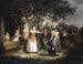 Het spel met de sjaal - George Morland — weergave van het kunstwerk