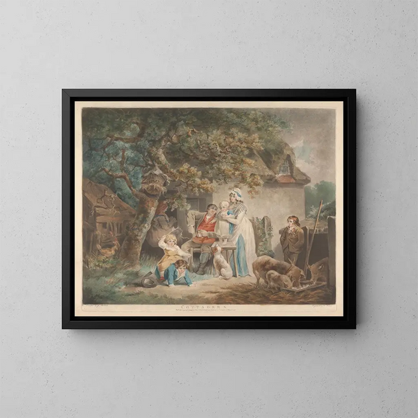 De boeren - George Morland — ingelijst kunstwerk aan de muur