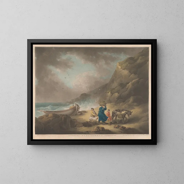 Vissers - George Morland — ingelijst kunstwerk aan de muur