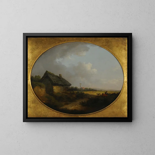Landschap - George Morland — ingelijst kunstwerk aan de muur