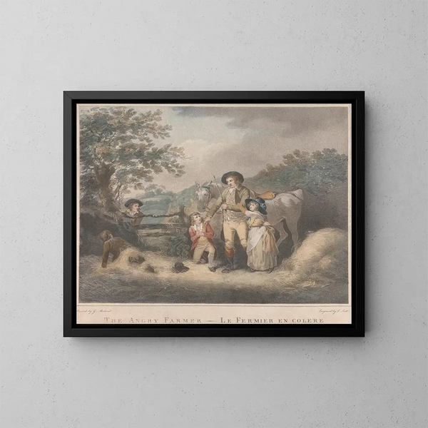 De boer boos - George Morland — ingelijst kunstwerk aan de muur