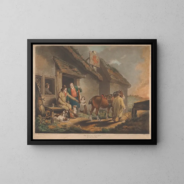 De eerste avond van september - George Morland — ingelijst kunstwerk aan de muur